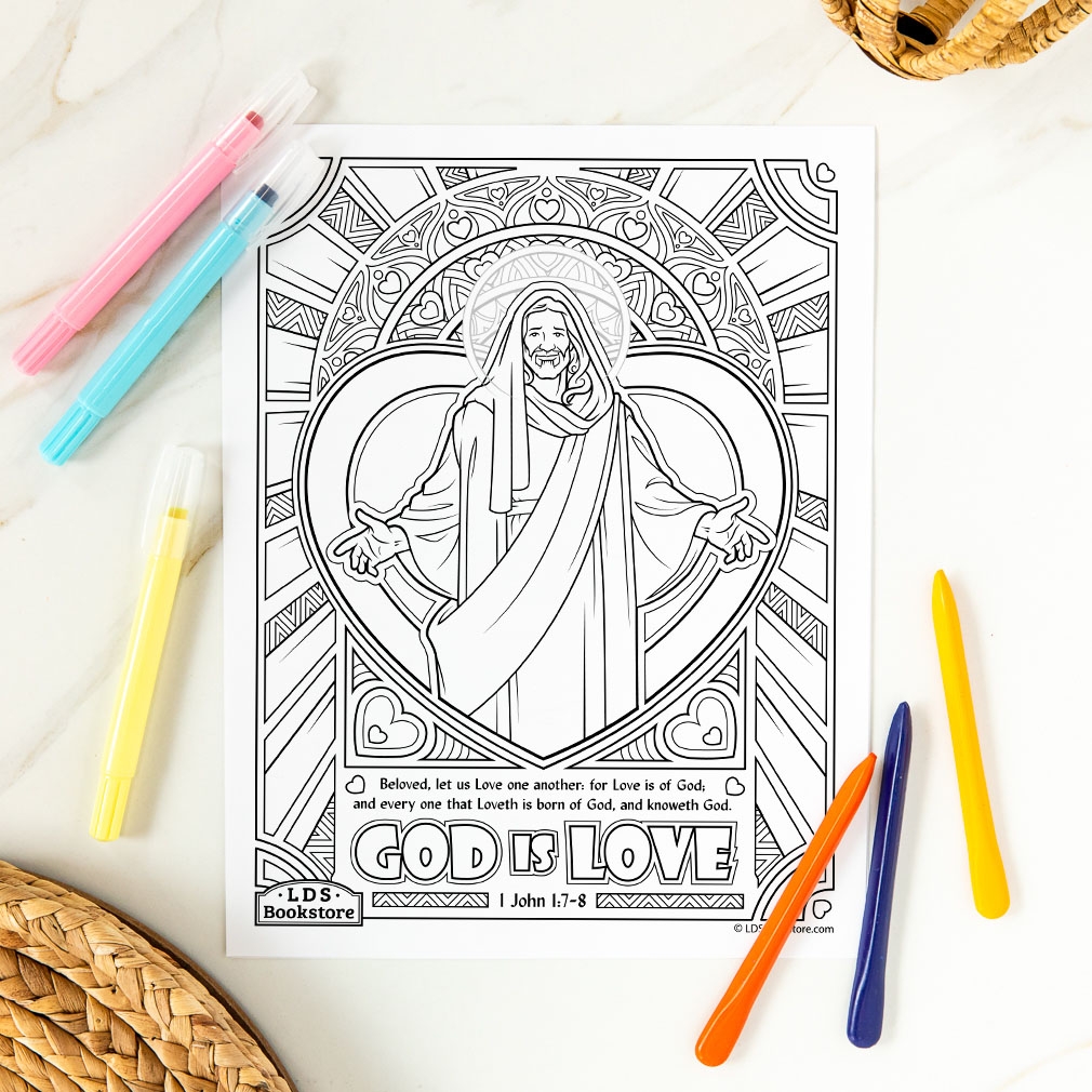 God Is Love Coloring Page Printable