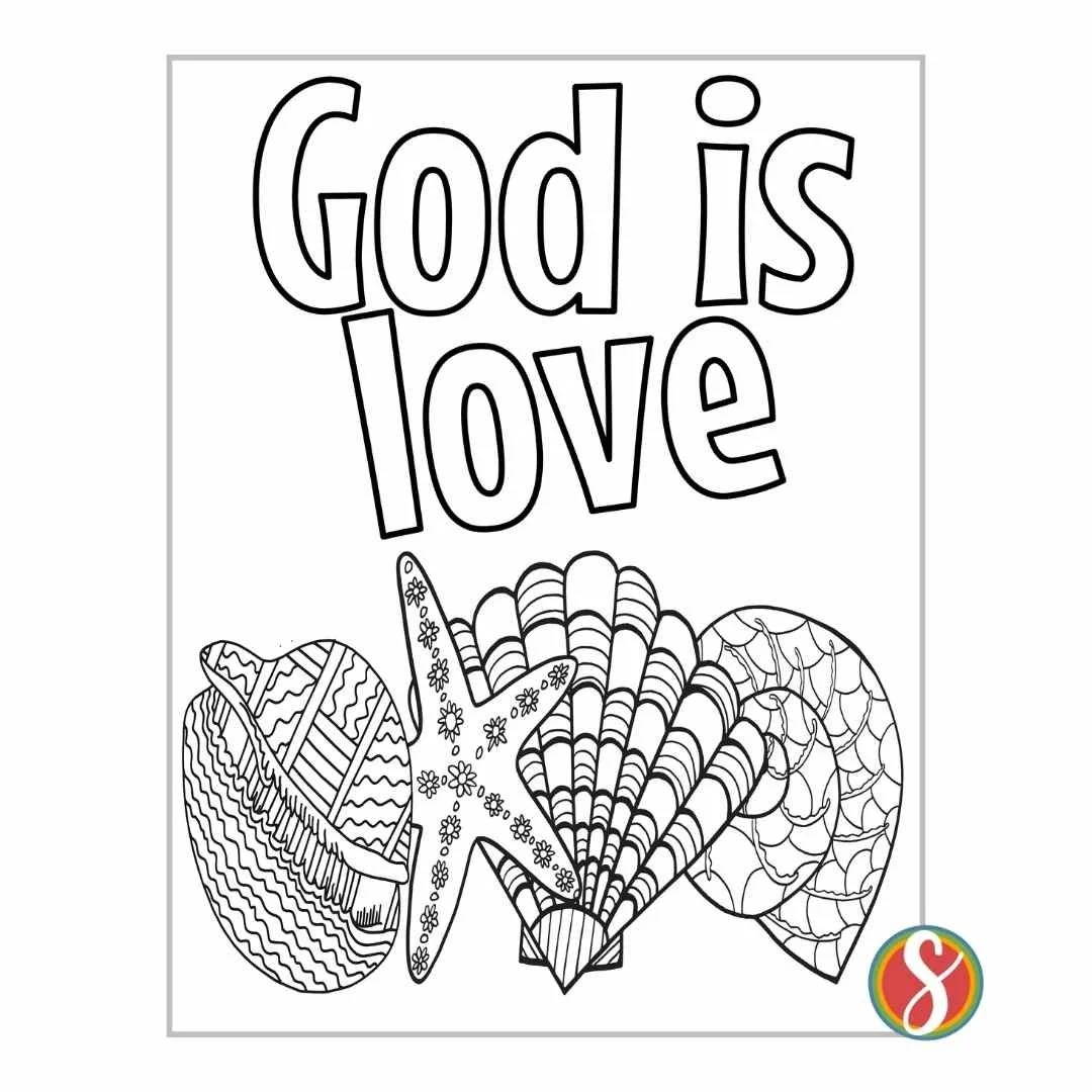 God Is Love Coloring Pages Stevie Doodles
