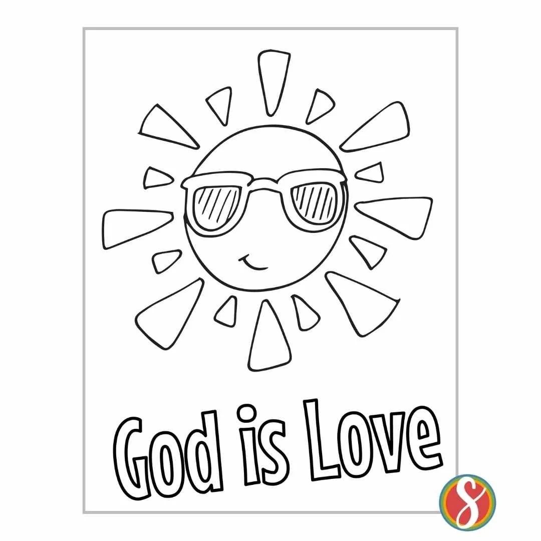 God Is Love Coloring Pages Free