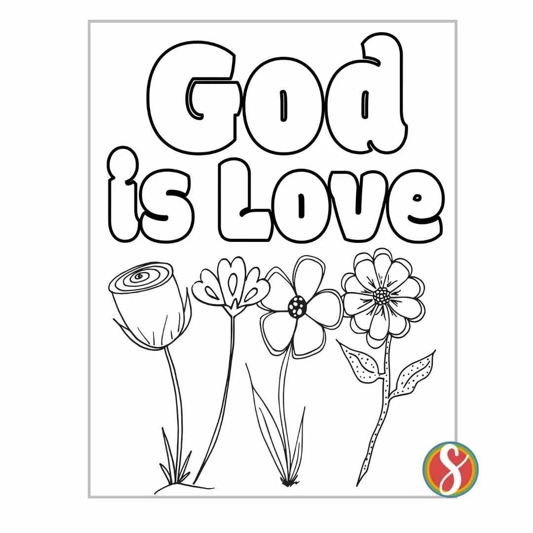 God Is Love Coloring Pages Stevie Doodles