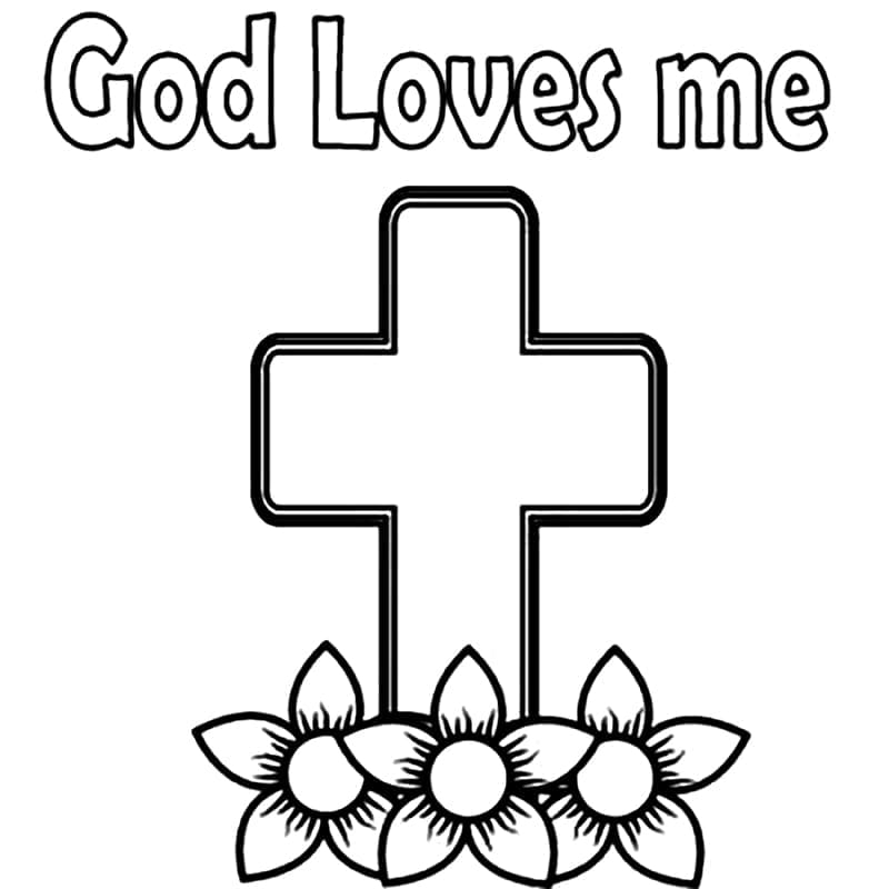 God Loves Me Coloring Pages Free
