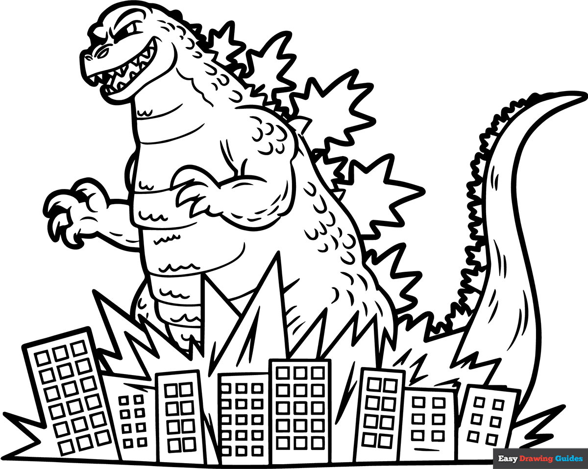 Godzilla Coloring Pages Free Printable Godzilla Coloring Pages Free Printable
