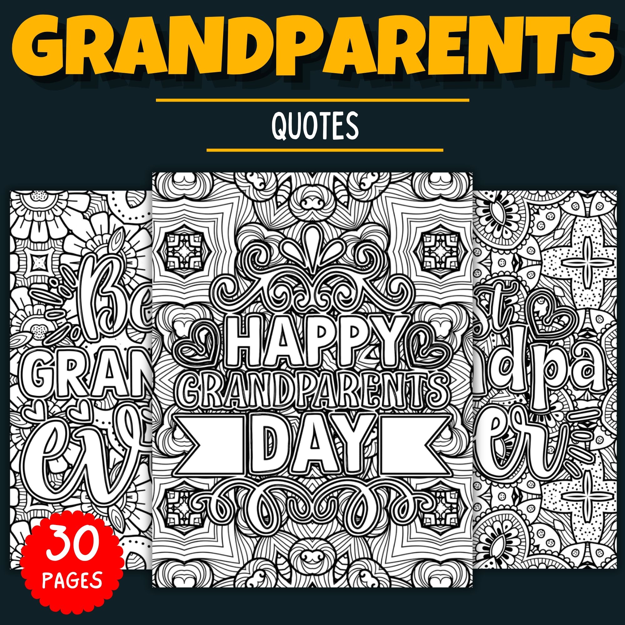 Grandparents Day Quotes Mandala Coloring Pages Fun September Activities Grandparents Day Quotes Mandala Coloring Pages Fun September Activities