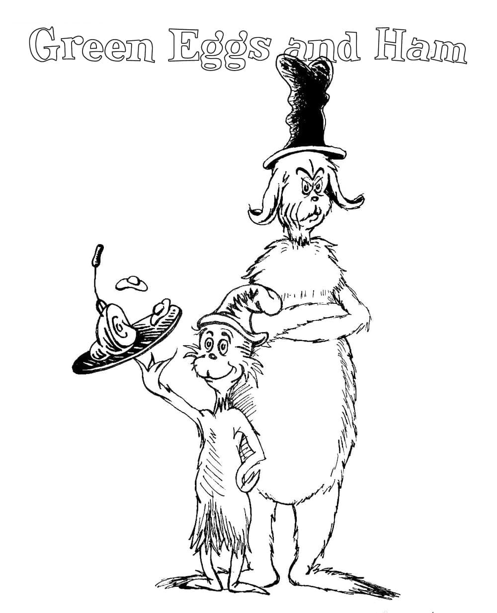 Green Eggs And Ham Free For Kids Coloring Page Download Print Or Color Online For Free