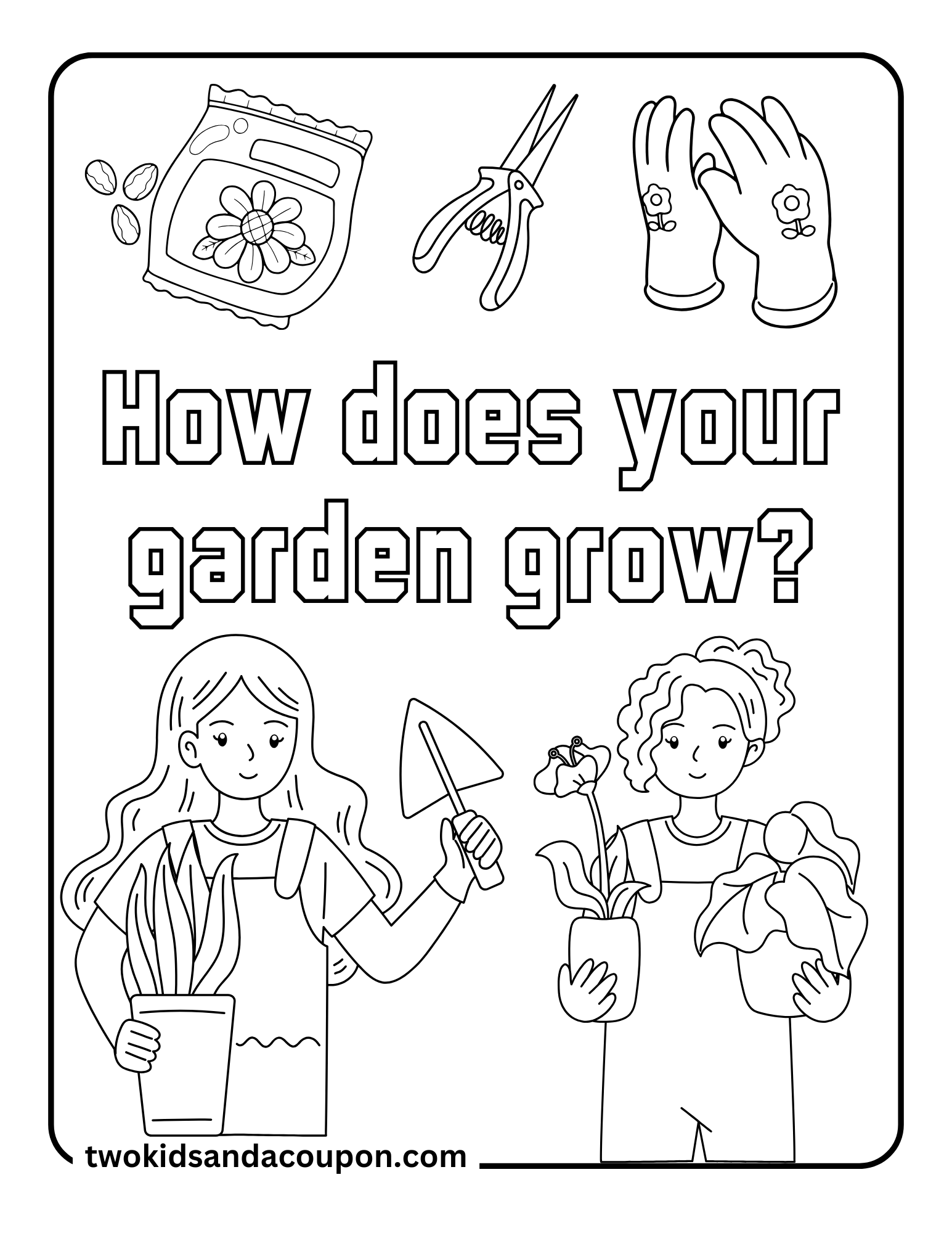 Free Printable Garden Coloring Pages