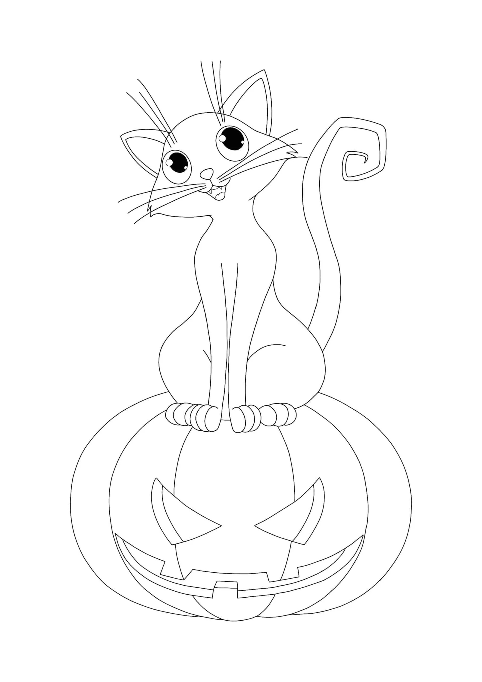 Halloween Cat Coloring Pages 2 Free Coloring Sheets 2021 