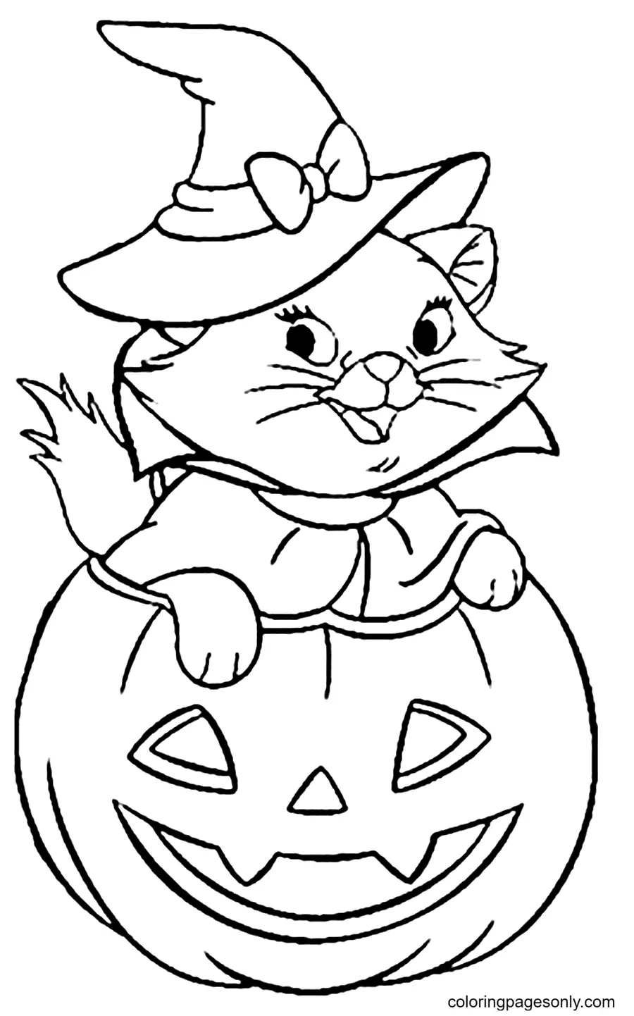 Halloween Cats Coloring Pages To Print Free Printable Coloring Pages