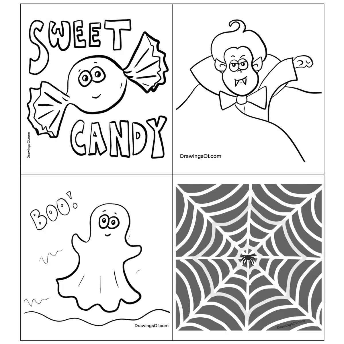 Halloween Coloring Pages For Kids And Adults Drawings Of 