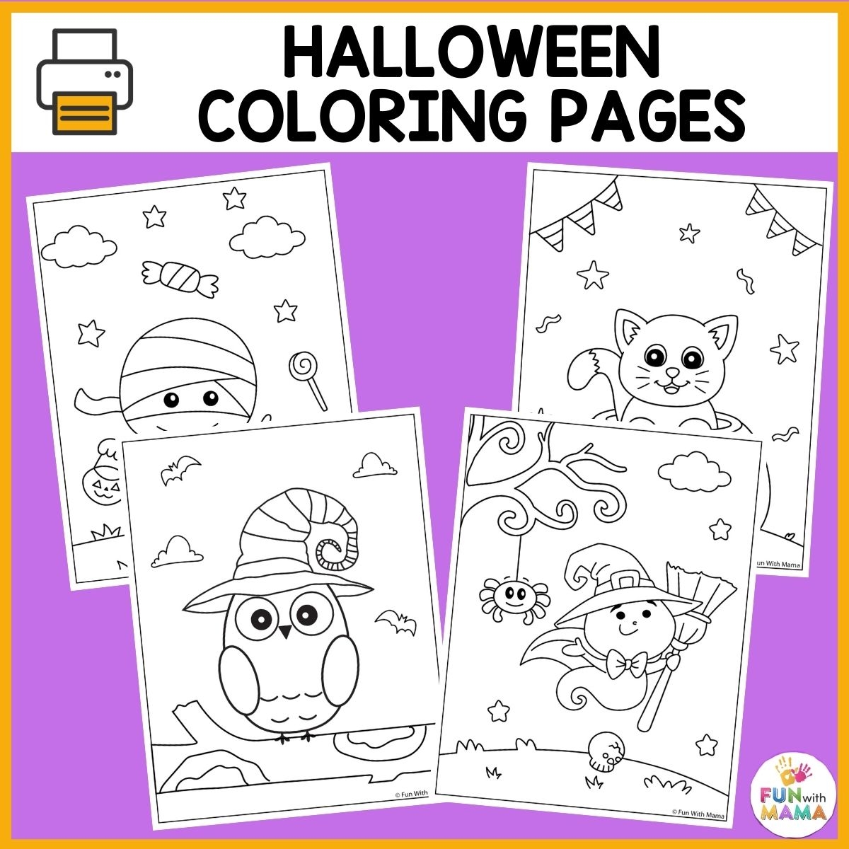 Halloween Coloring Pages Fun With Mama
