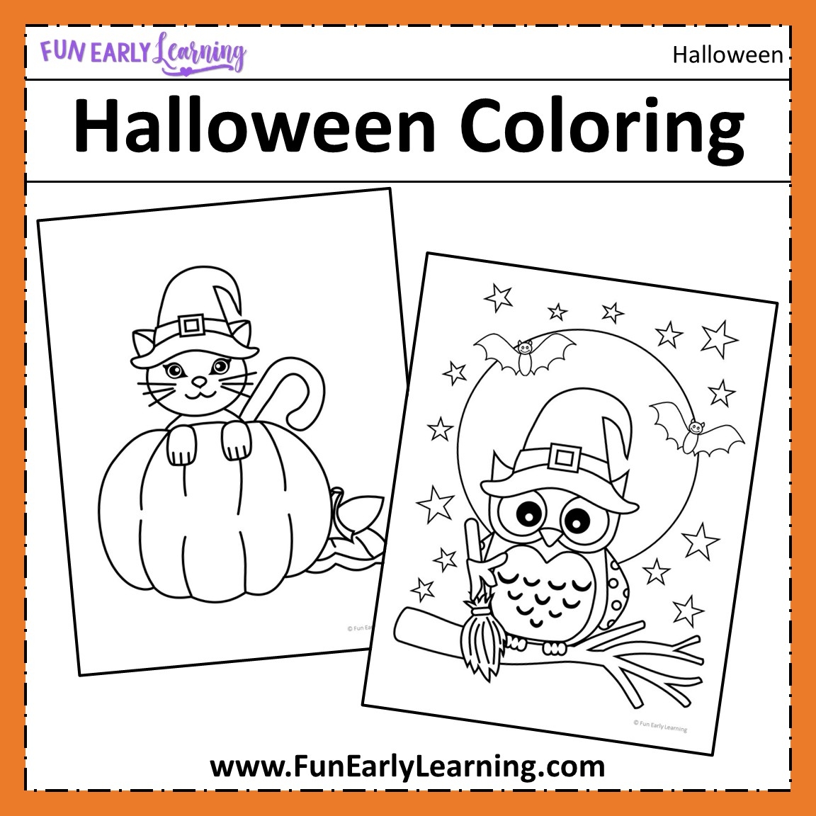 halloween coloring pages printable fun early learning