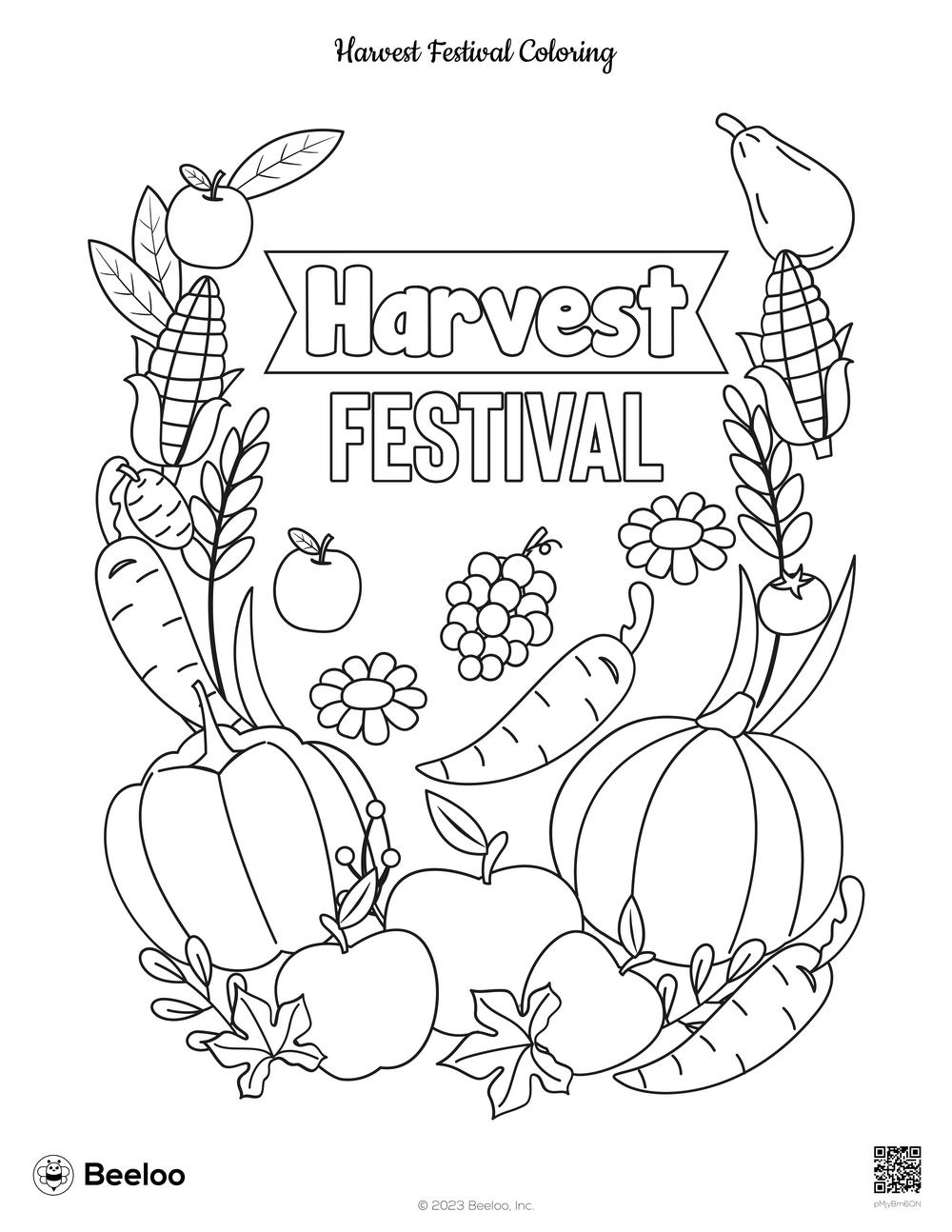Harvest Festival Coloring Beeloo Printable Crafts And Activities For Kids Harvest Festival Coloring Beeloo Printable Crafts And Activities For Kids