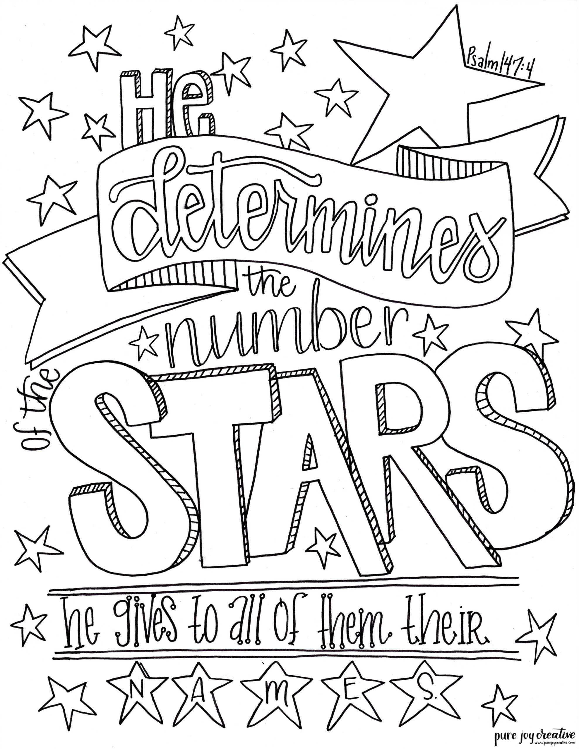 He Numbers The Stars Psalm 147 Coloring Page Lutheran Homeschool He Numbers The Stars Psalm 147 Coloring Page Lutheran Homeschool