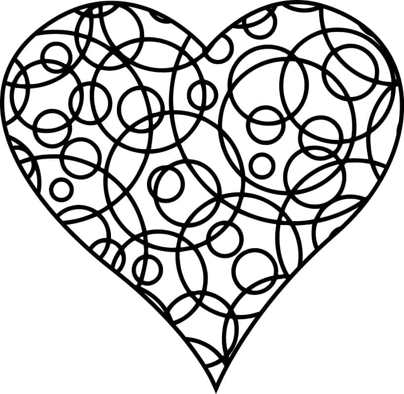 Free Coloring Page Heart Free Coloring Page Heart
