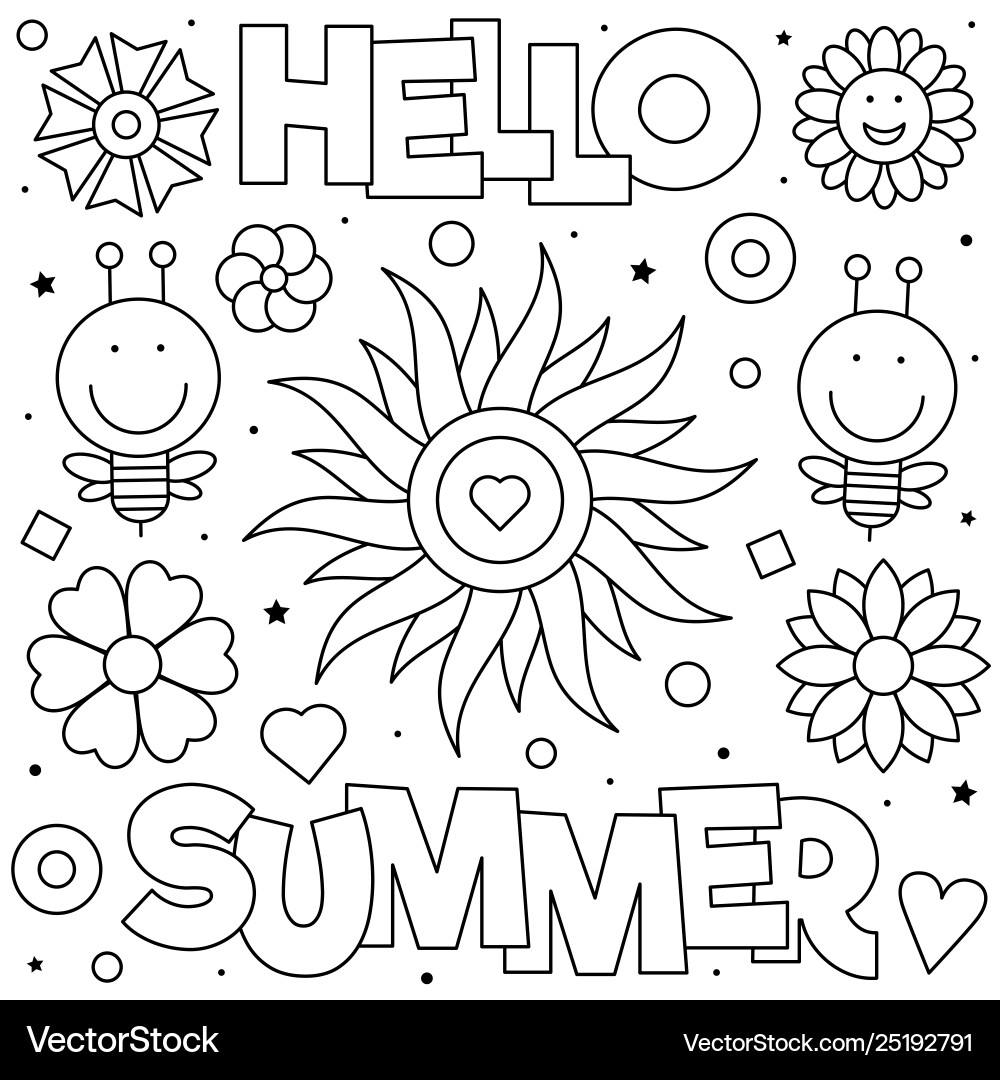 Free Coloring Page Summer