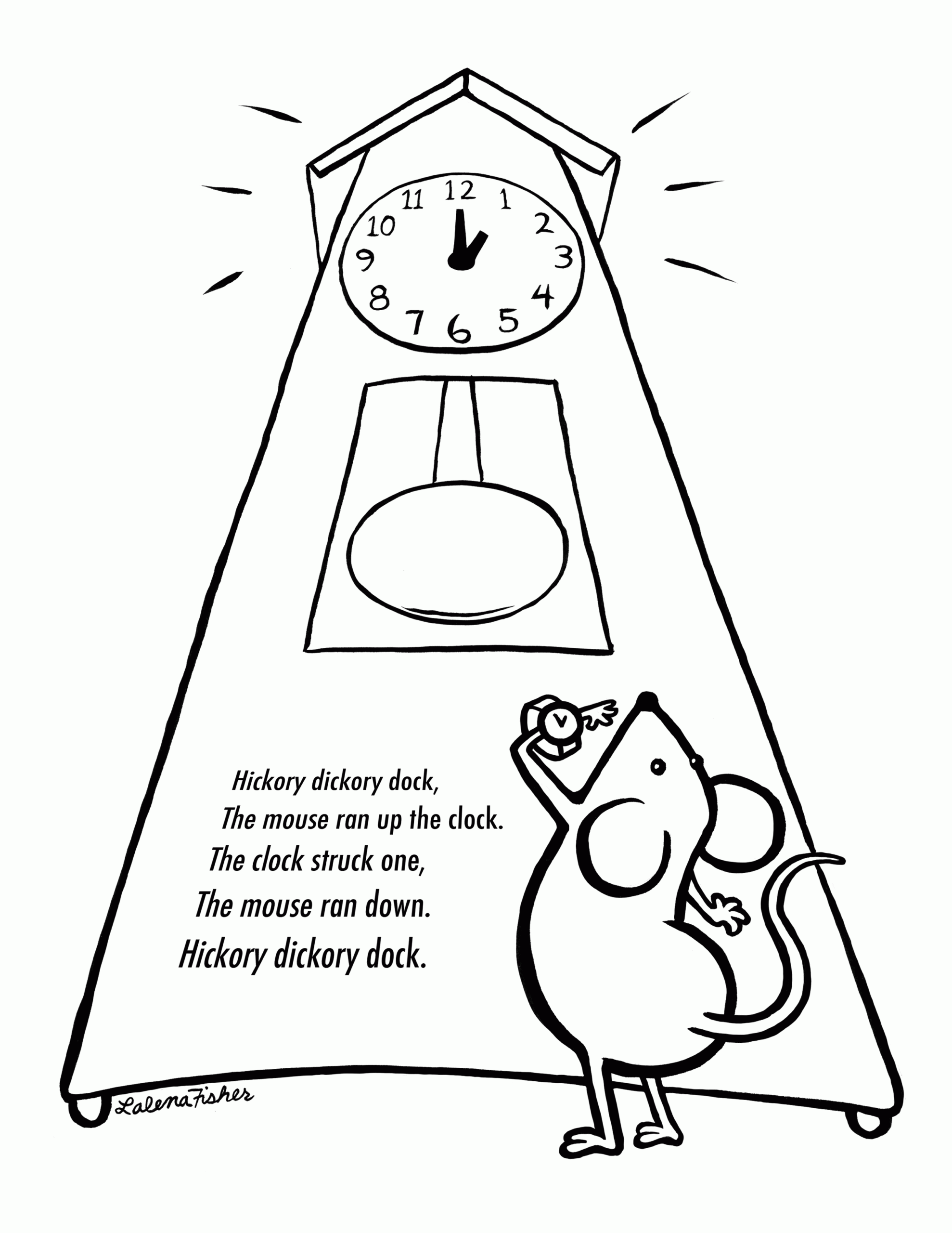 Hickory Dickory Dock Coloring Page teacher Made Twinkl 5702811 Hickory Dickory Dock Coloring Page teacher Made Twinkl 5702811