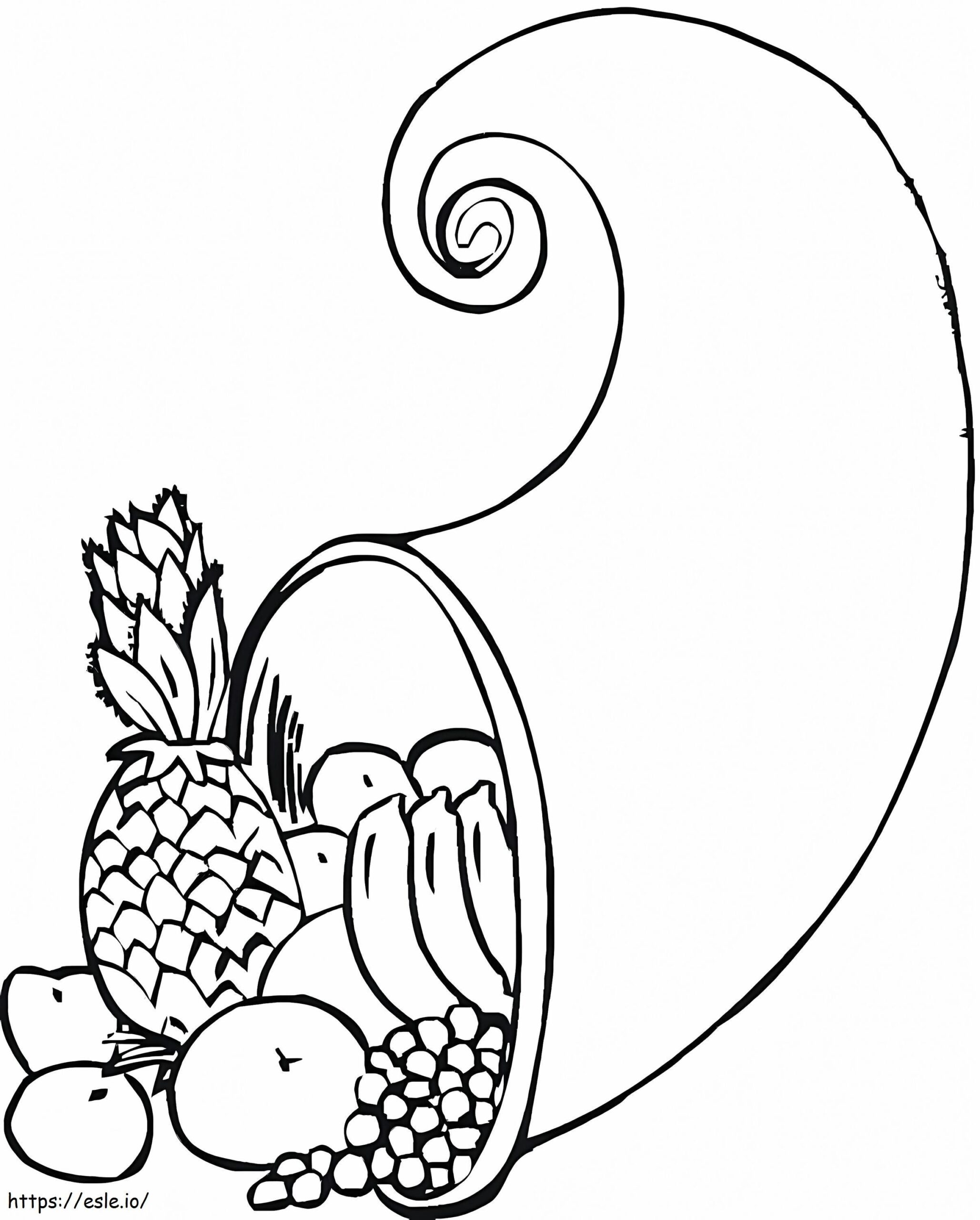 Cornucopia Coloring Pages Free Printable