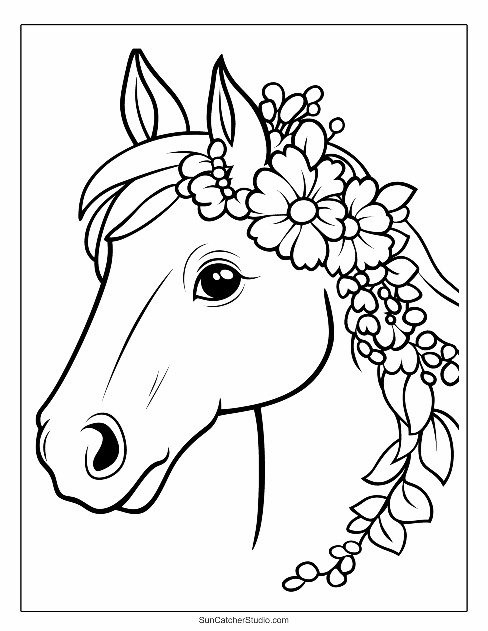 Horse Coloring Pages And Coloring Sheets Free Printables Monograms Design Tools Patterns U0026 DIY Projects