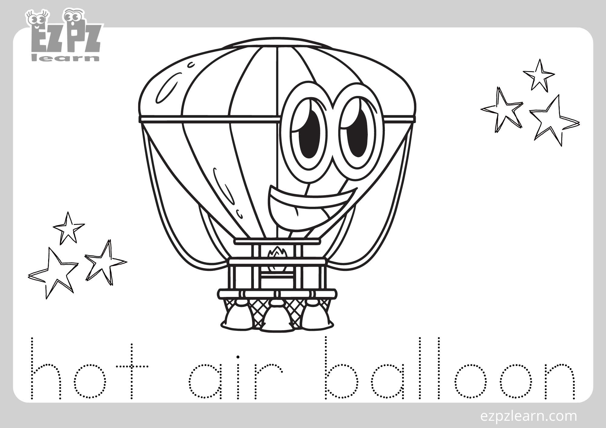 Hot Air Balloon Coloring Pages Free Printable Hot Air Balloon Coloring Pages Free Printable