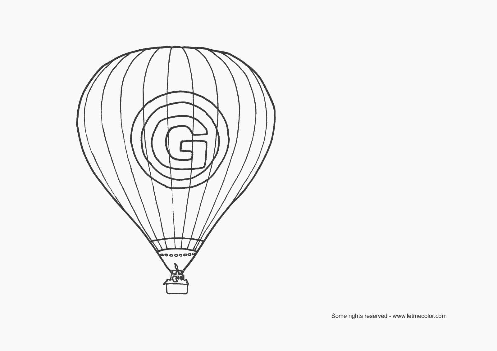 Hot Air Balloon Coloring Page LetMeColor Hot Air Balloon Coloring Page LetMeColor