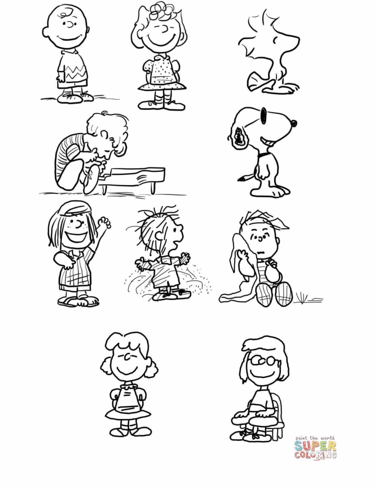 Free Printable Charlie Brown Thanksgiving Coloring Pages