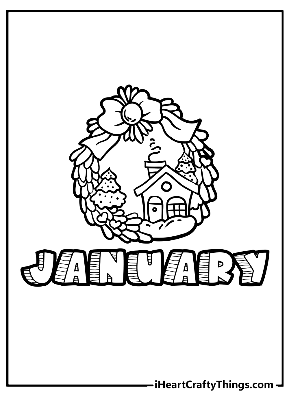 Printable January Coloring Pages