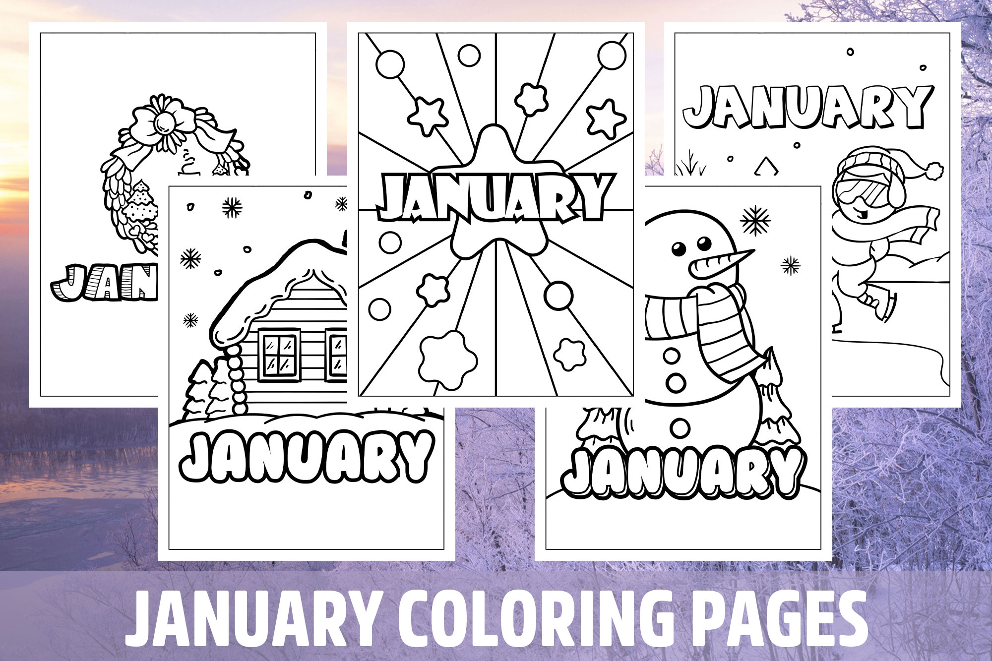 January Coloring Pages For Kids Girls Boys Teens Birthday School Activity Made By Teachers
