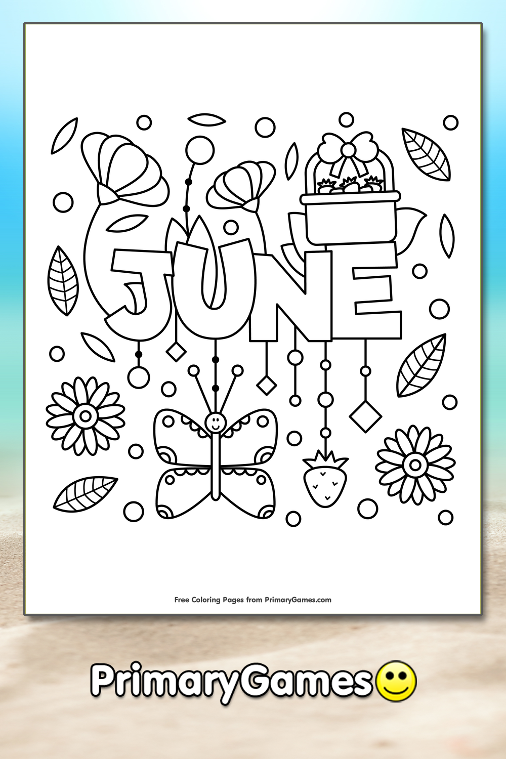 June Coloring Page FREE Printable PDF From PrimaryGames June Coloring Page FREE Printable PDF From PrimaryGames