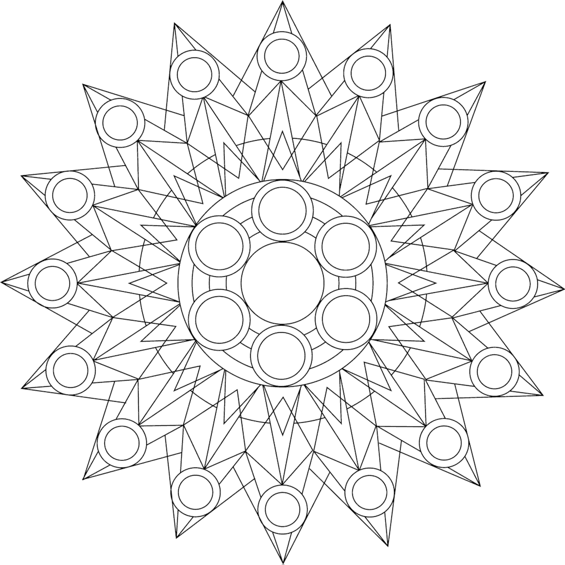 Kaleidoscope Coloring Page Monday Mandala