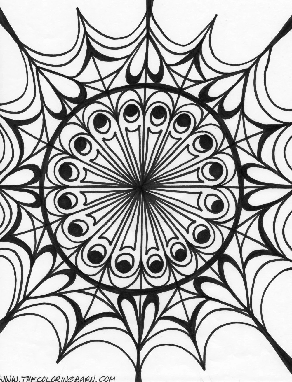 Kaleidoscope Coloring Pages Printable