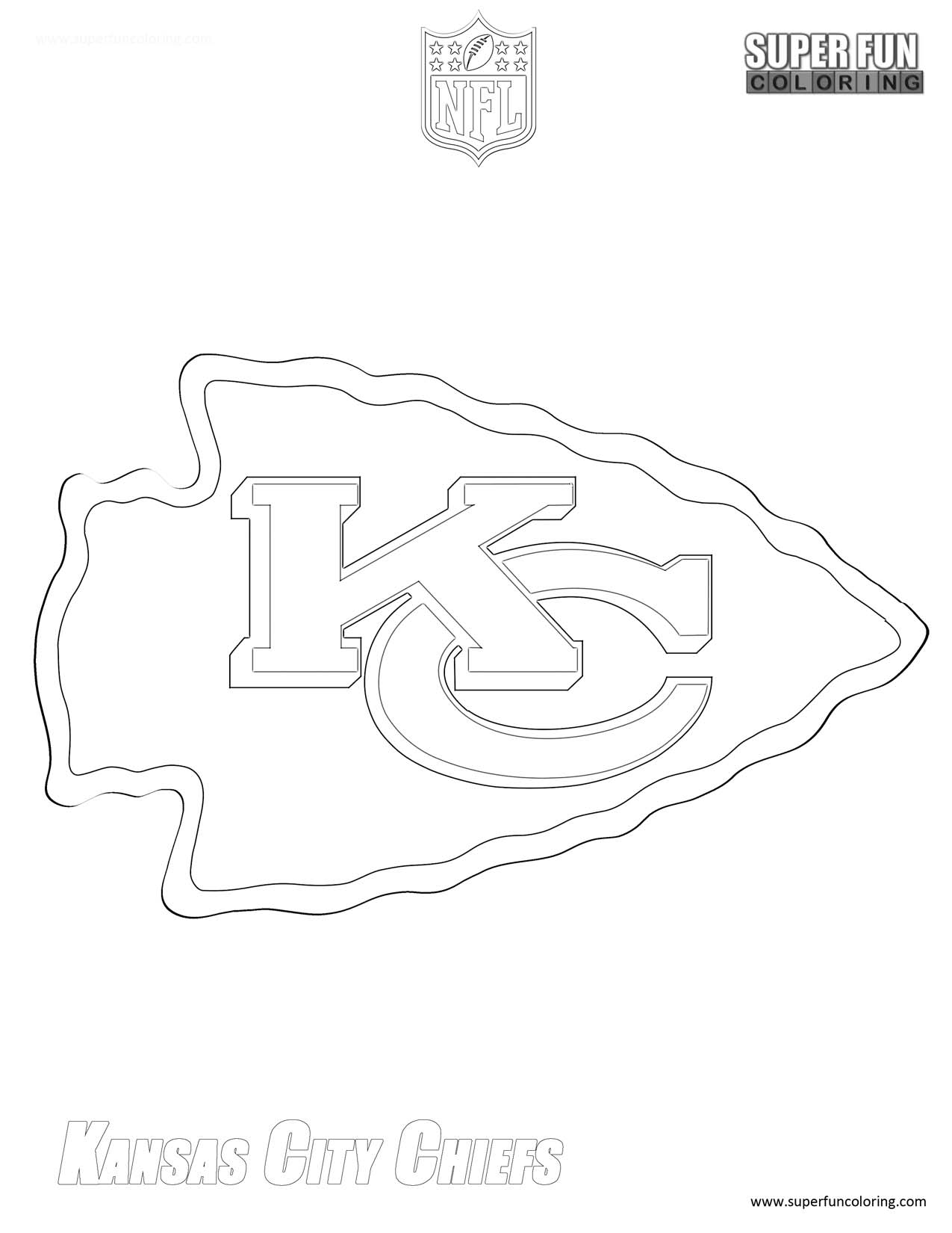 Kansas City Chiefs Coloring Page Super Fun Coloring