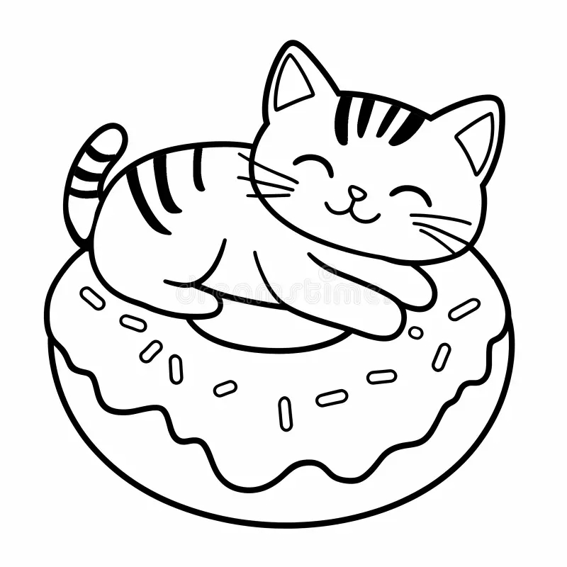 Kawaii Cat Coloring Page Stock Illustrations 1 946 Kawaii Cat Coloring Page Stock Illustrations Vectors Clipart Dreamstime