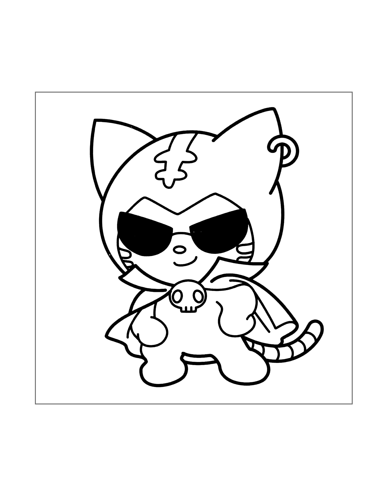 Free Printable Kuromi Coloring Pages