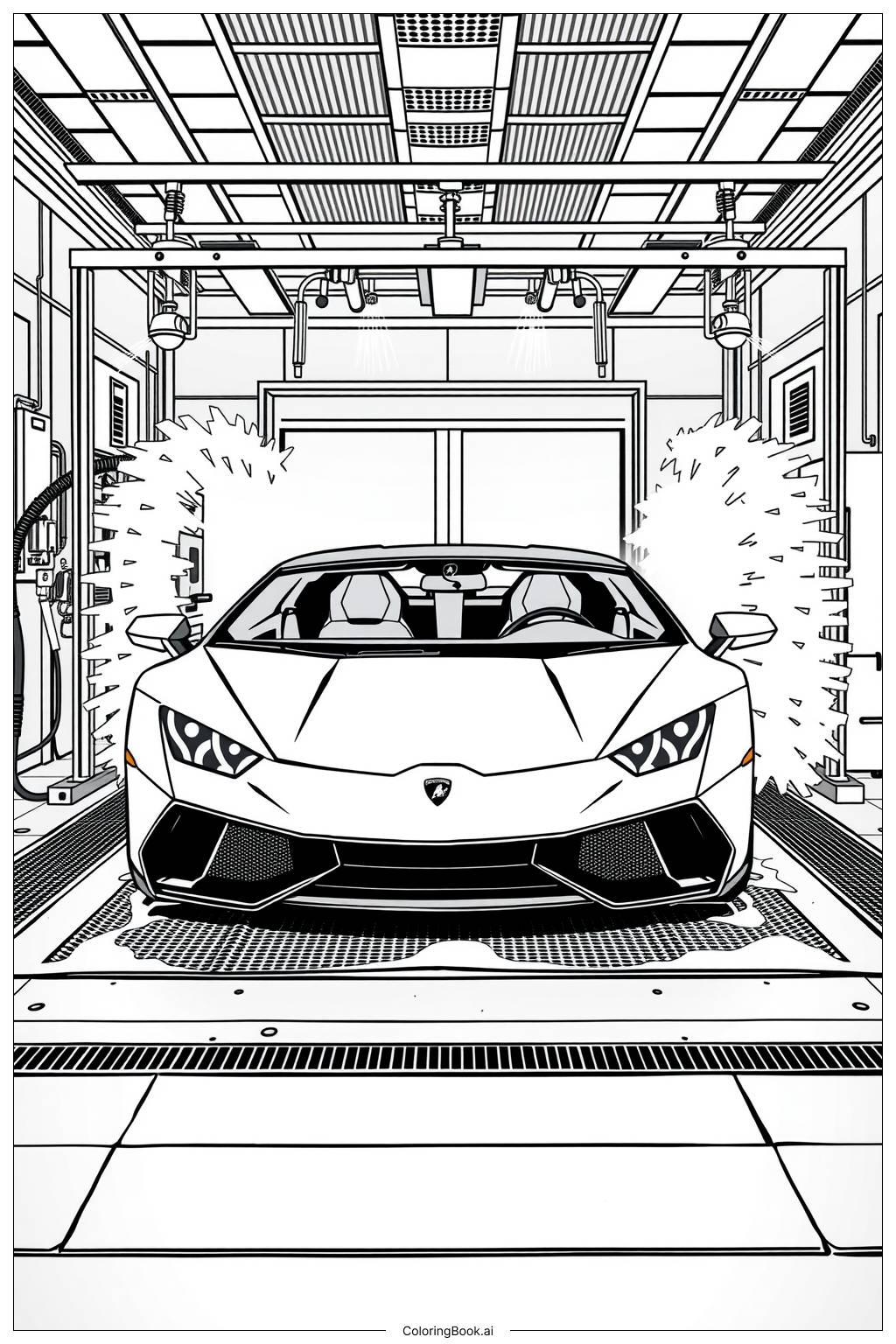 Lamborghini Coloring Page Free