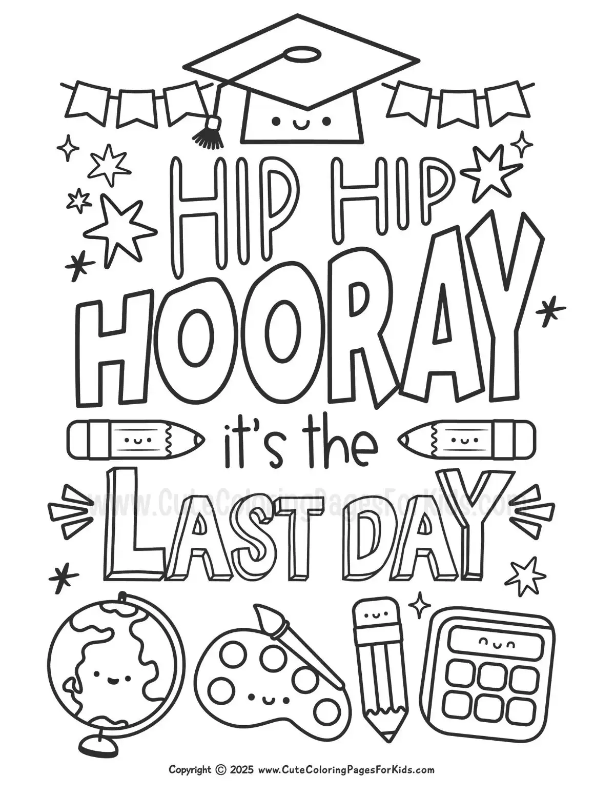 Free Printable End Of The Year Coloring Pages