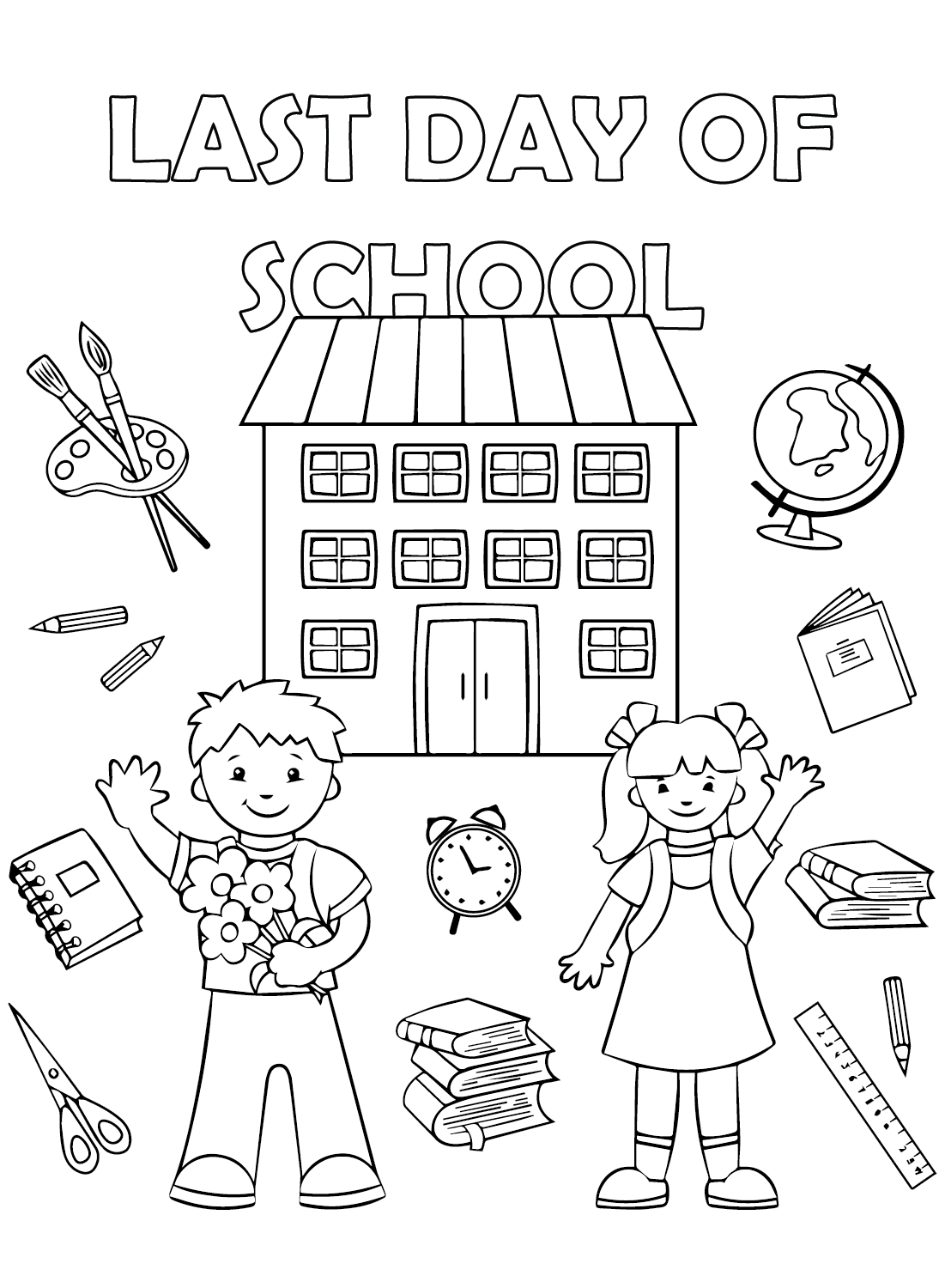 Last Day Of School Coloring Pages Online For Kids