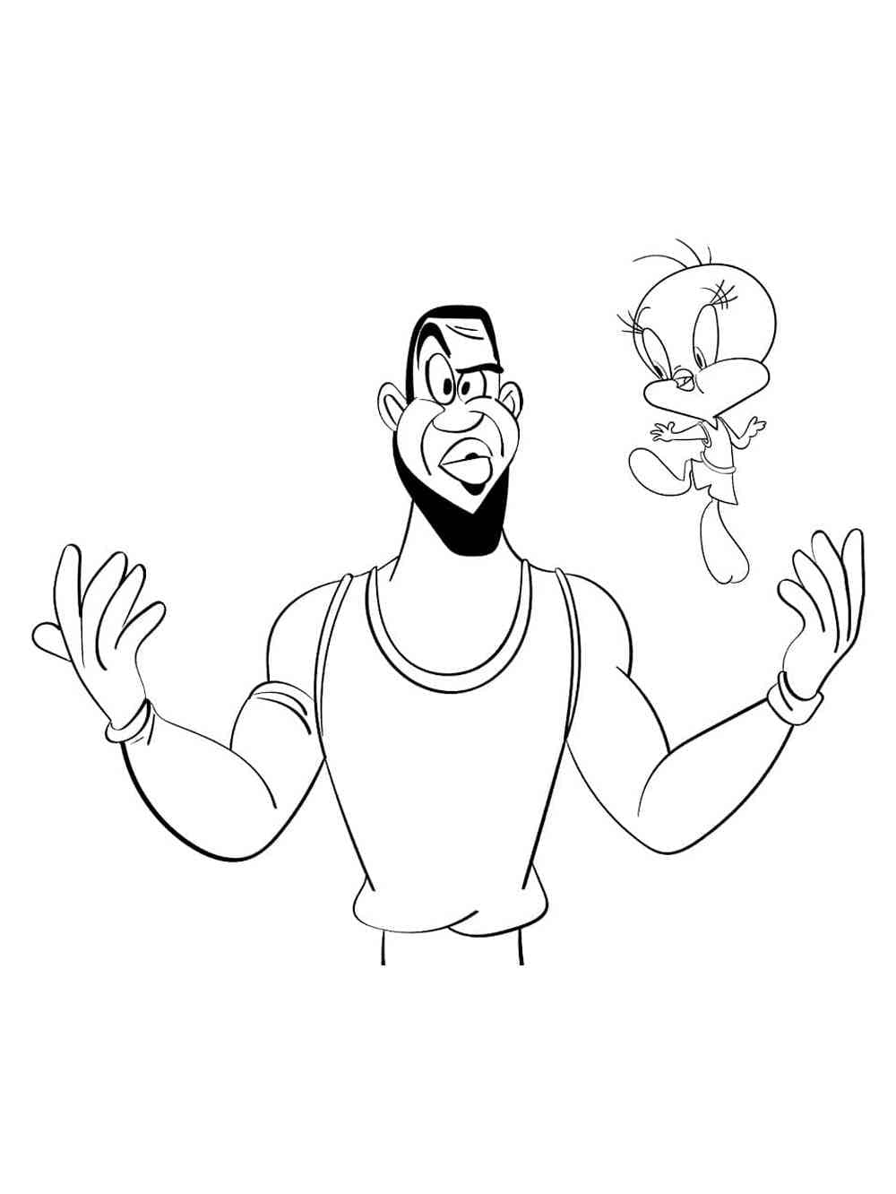 LeBron James And Tweety Coloring Page Download Print Or Color Online For Free