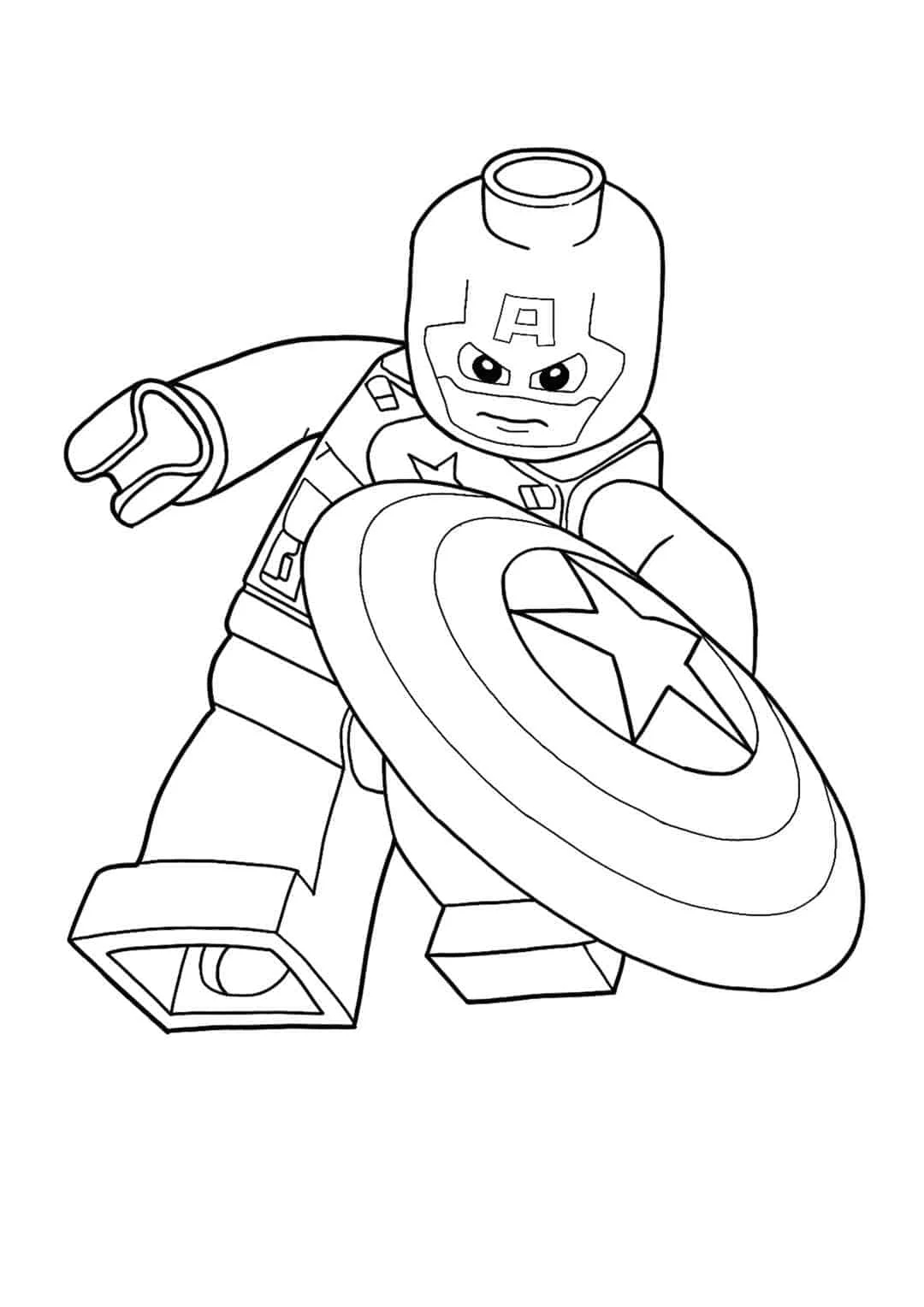 Captain America Coloring Pages Free