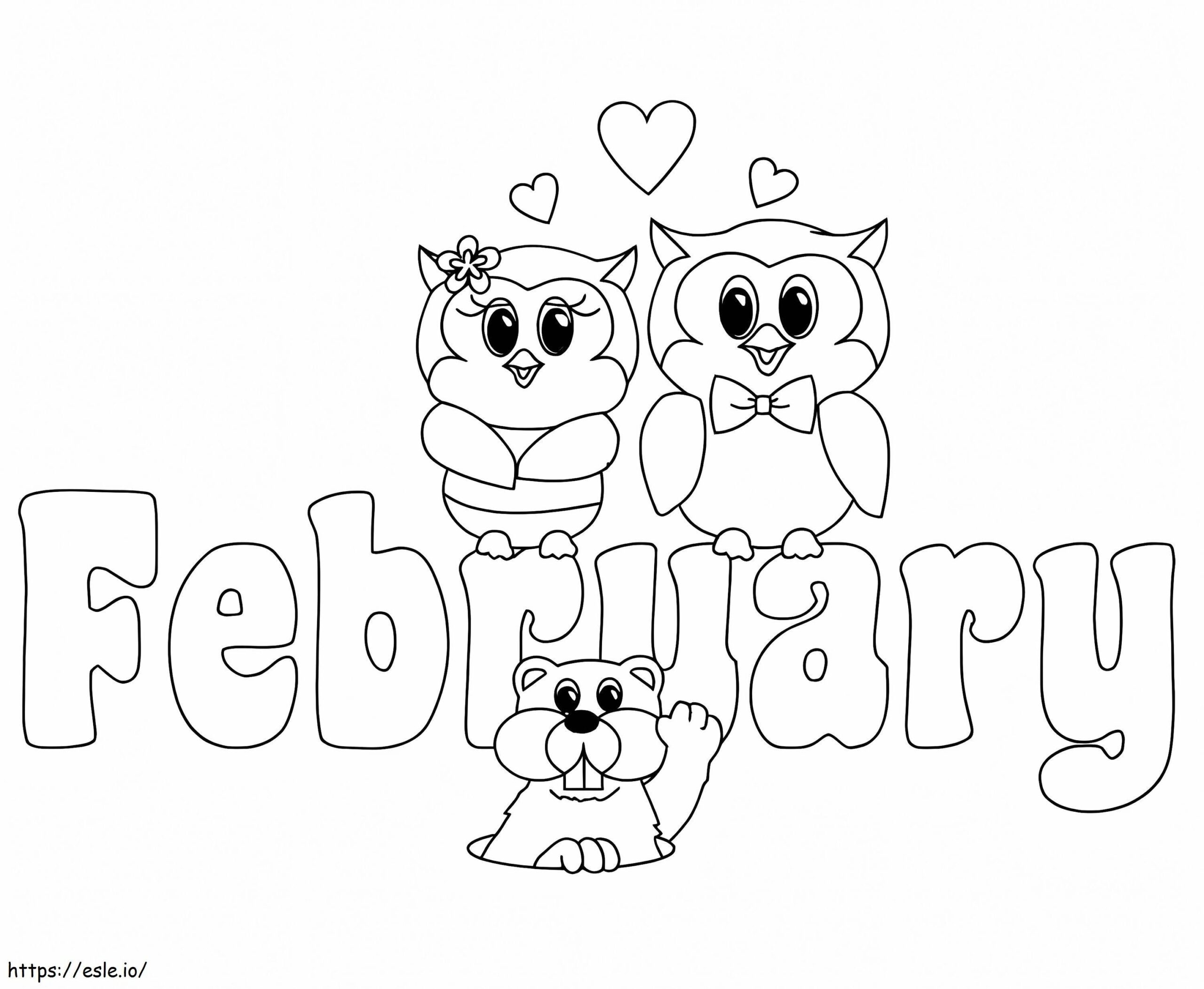 Lovely February Coloring Page Coloring Page
