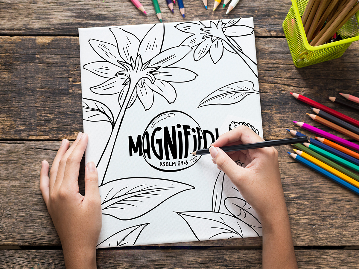 Magnified VBS Coloring Page VBS 2025 Vacation Bible School Magnified VBS Coloring Page VBS 2025 Vacation Bible School