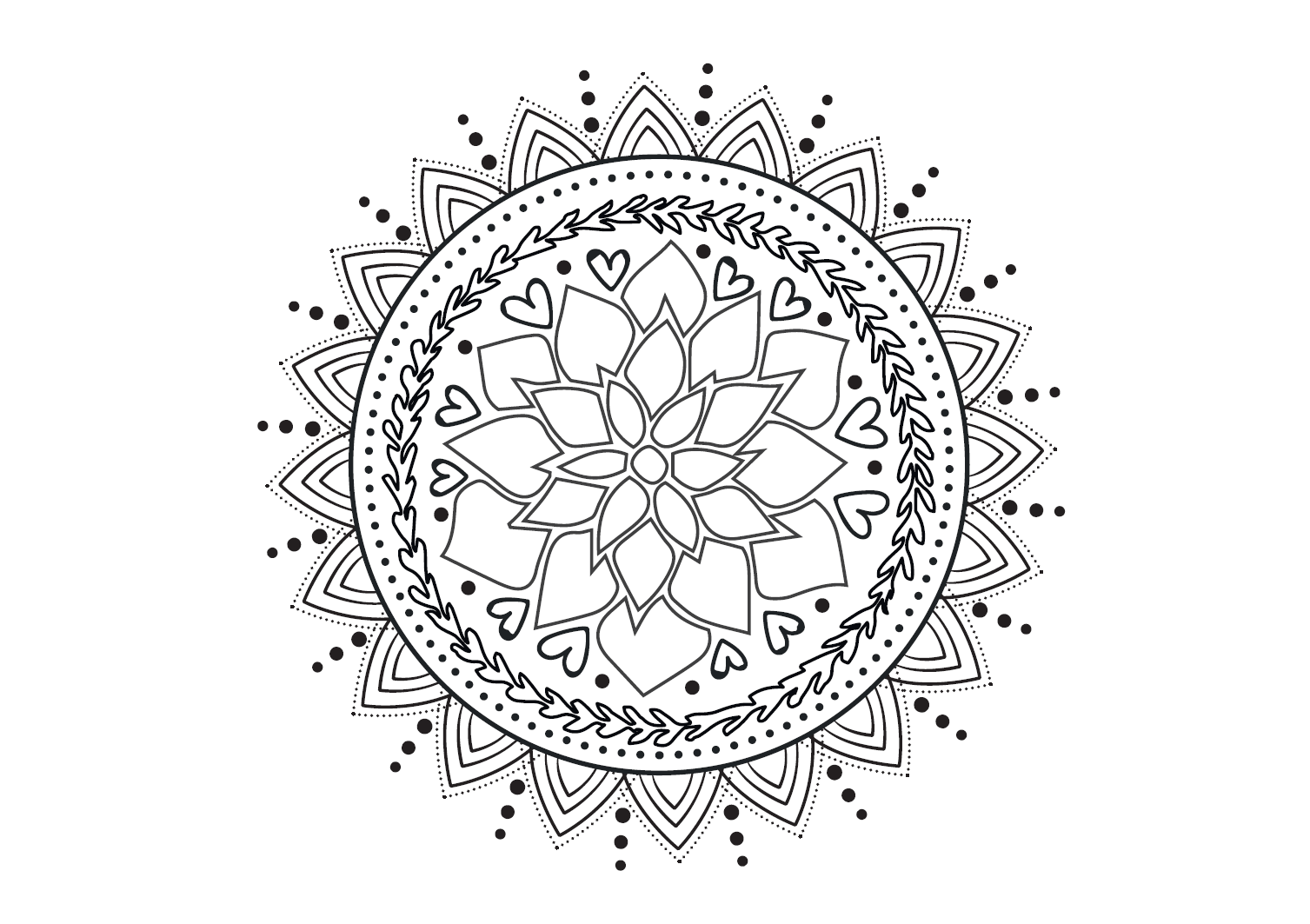 Mandala Coloring Sheet Free Printable For Stress Relief Seeing Dandy Blog
