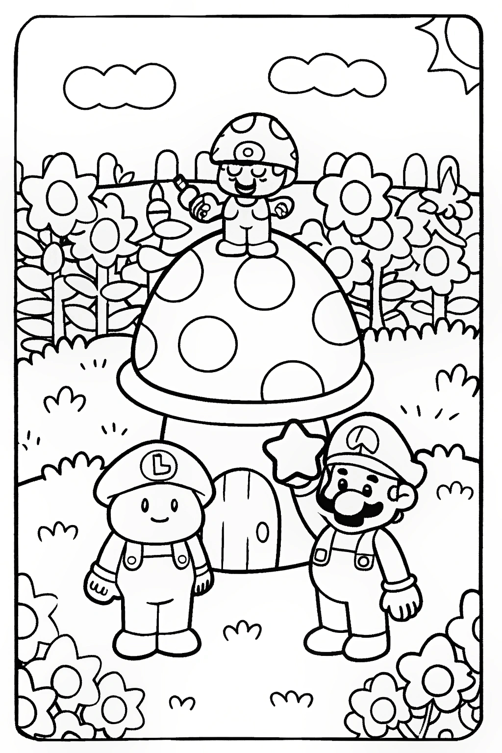 Mario And Luigi Free Coloring Pages Mario And Luigi Free Coloring Pages