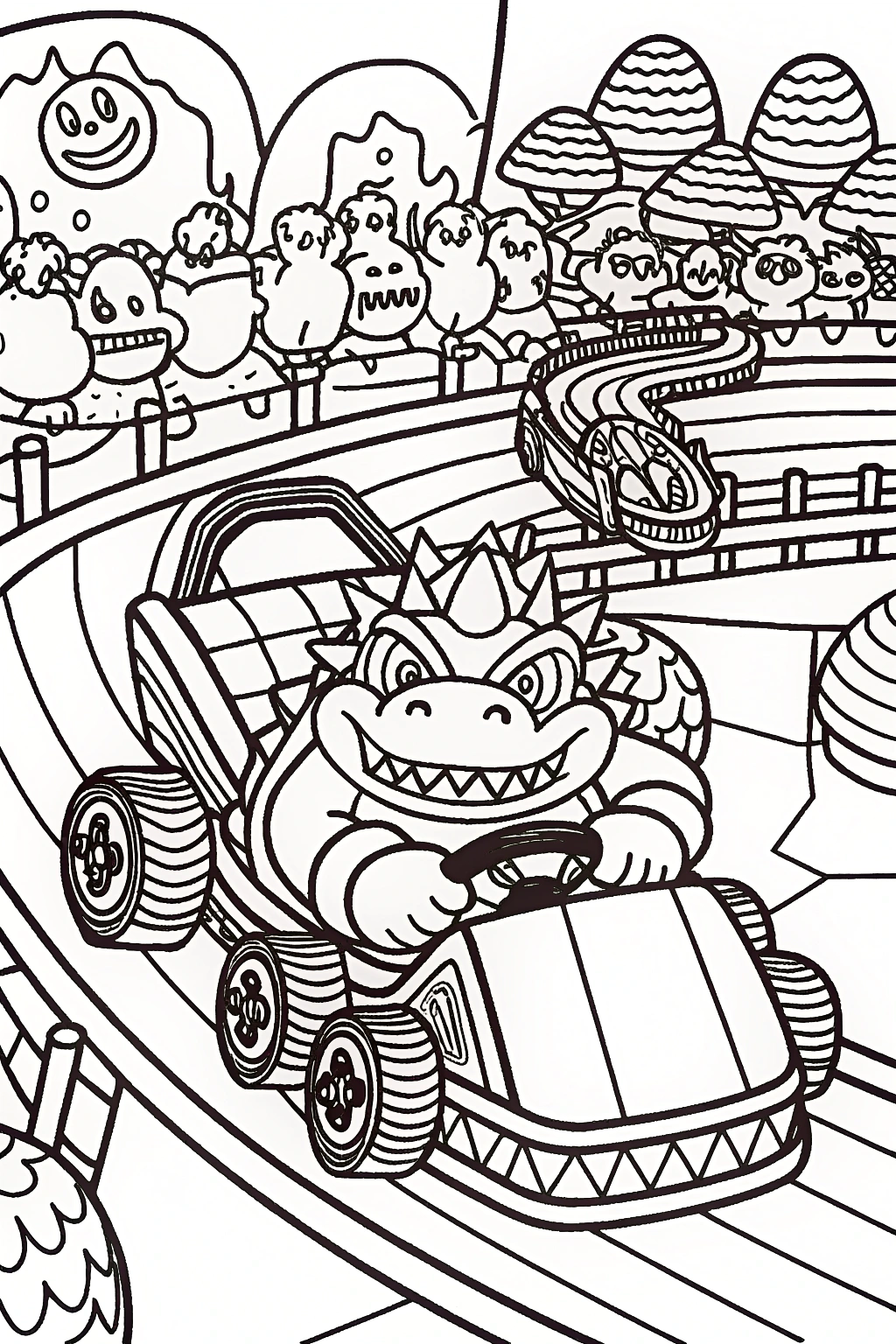 Mario Kart Coloring Pages For Toddlers Mario Kart Coloring Pages For Toddlers