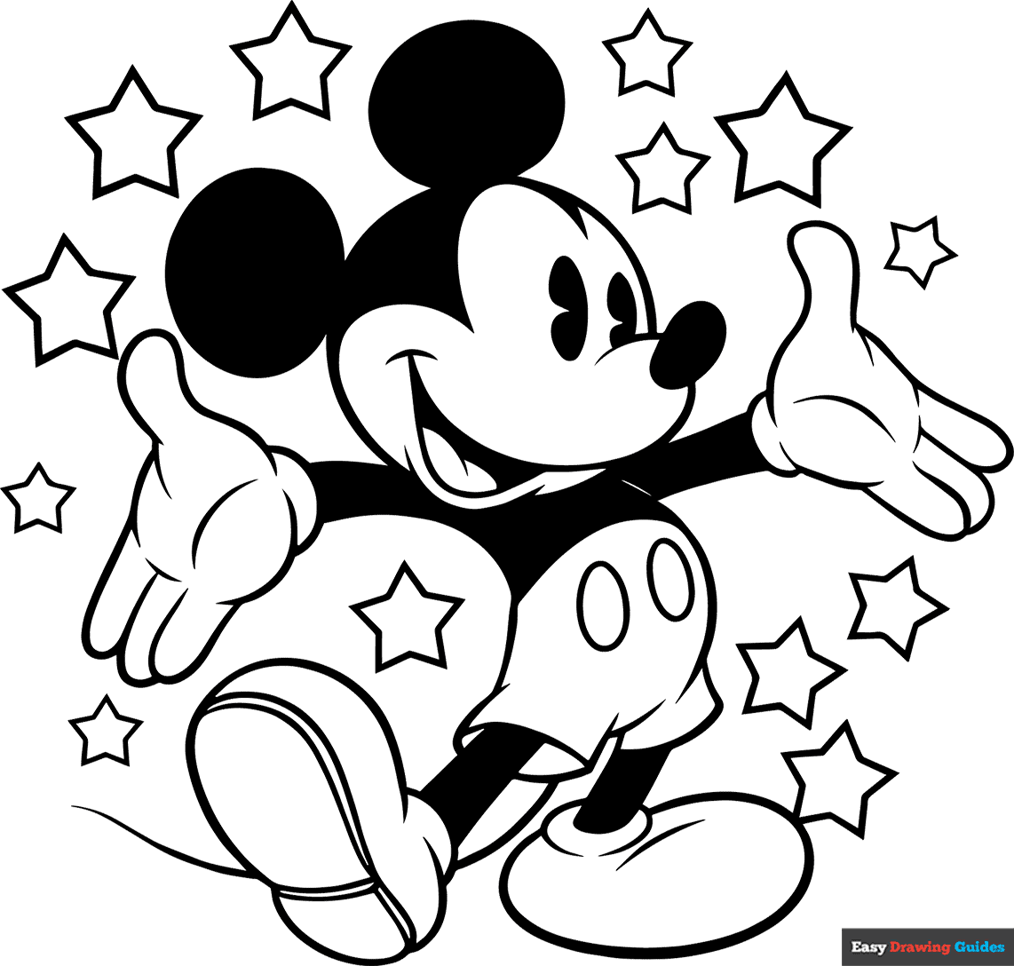 Mickey Mouse Coloring Page Free