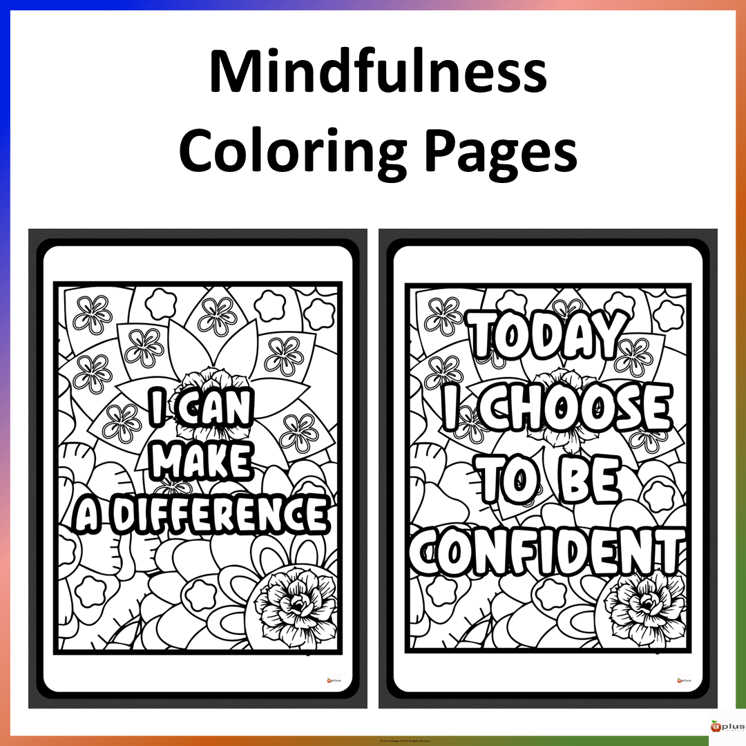 Mindfulness Coloring Pages Printable Australian Teachers Marketplace