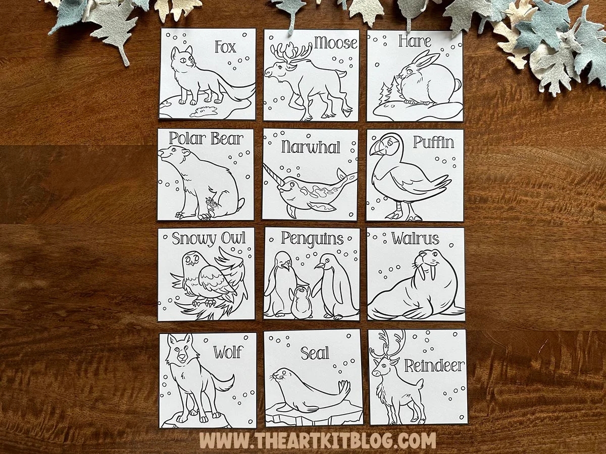 Mini Arctic Animals Coloring Page FREE PRINTABLES The Art Kit Mini Arctic Animals Coloring Page FREE PRINTABLES The Art Kit