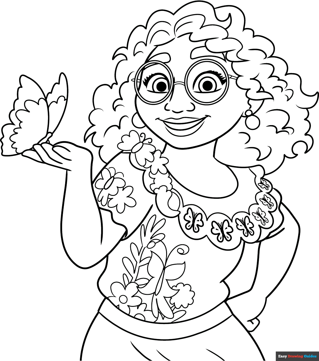 Mirabel From Encanto Coloring Page Easy Drawing Guides Mirabel From Encanto Coloring Page Easy Drawing Guides
