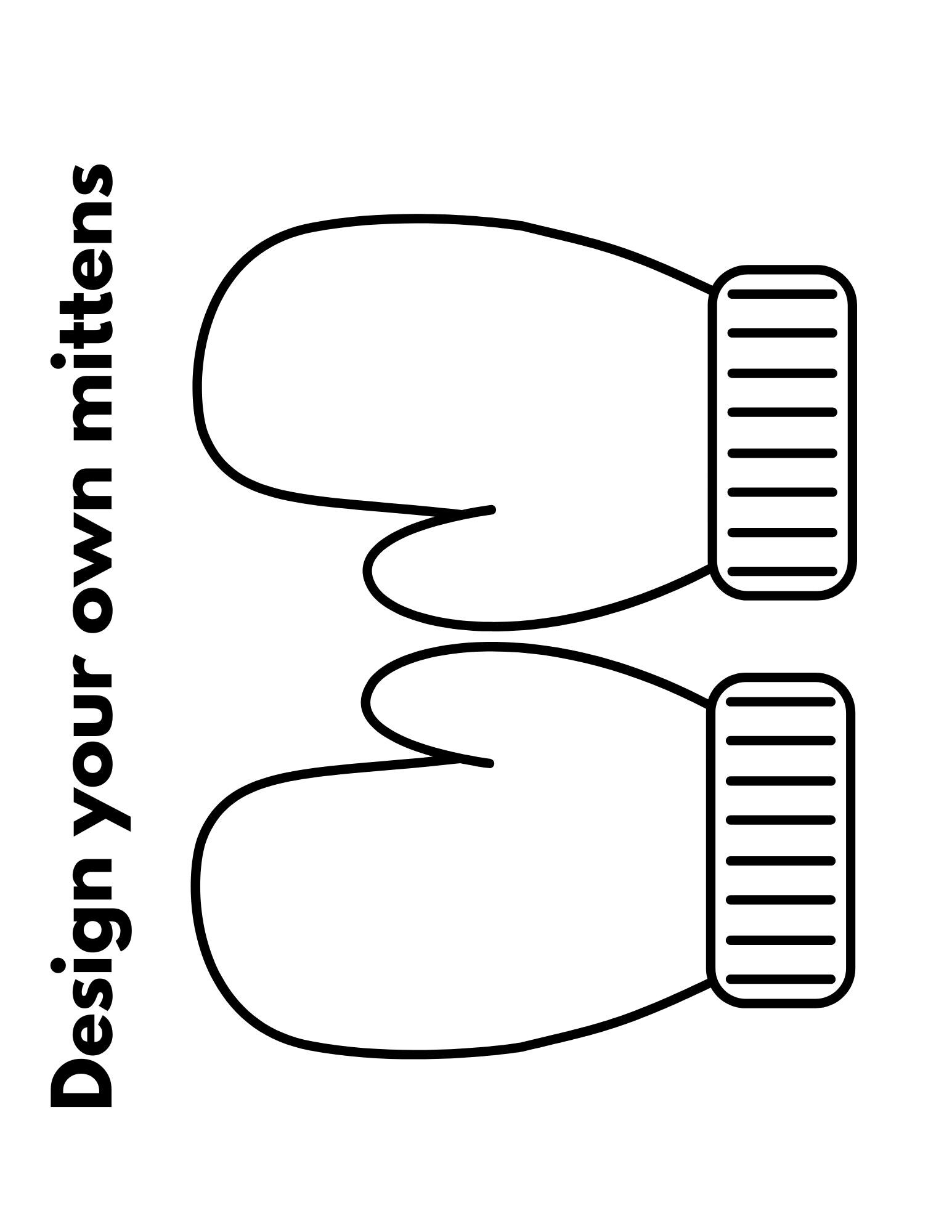 Mitten Coloring Page Printable