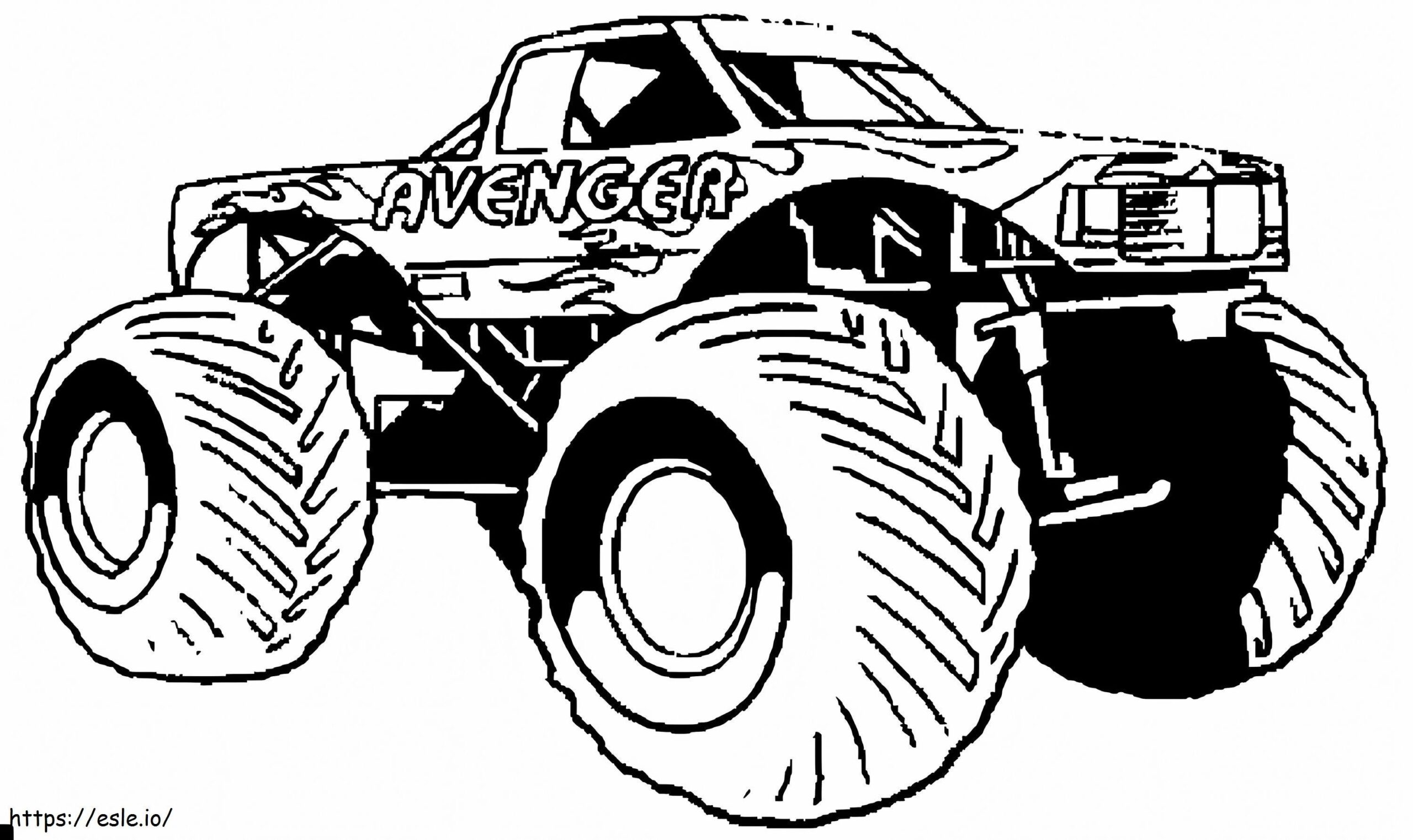 Monster Truck Avenger Coloring Page