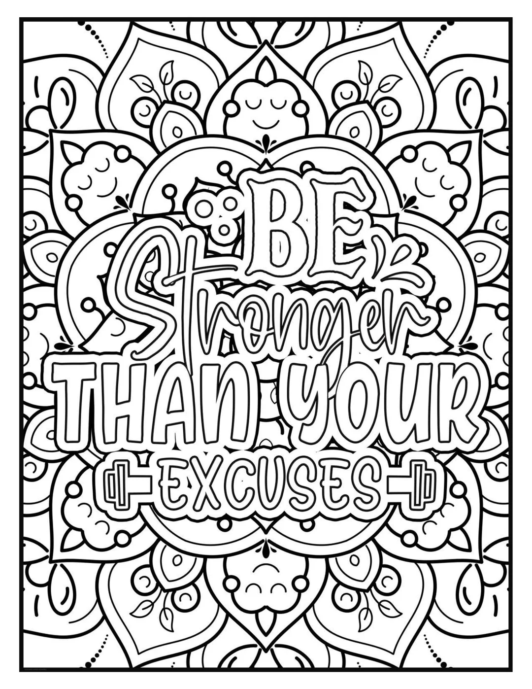 Motivational Coloring Pages Printable Inspirational Quotes Coloring Book Adult Coloring Pages Gift For Her Mindfulness Coloring Etsy
