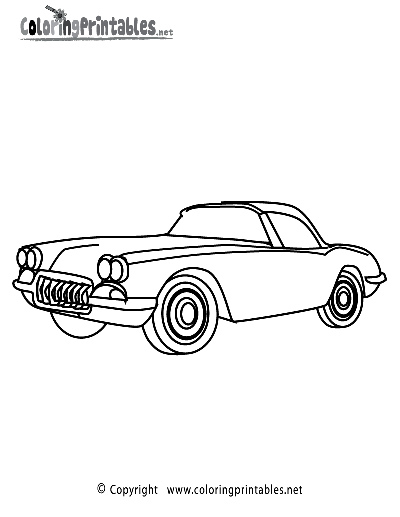 Cars Coloring Page Free